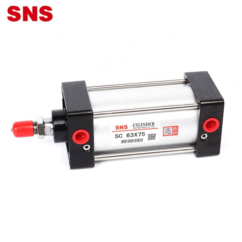 SNS SC Series aluminum alloy double/single acting standard pneumatic air cylinder with PT/NPT port