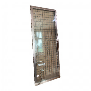 Staklena vrata zamrzivača ili hladnjaka za napitke od ružičastog zlata