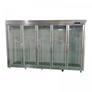 Conxelador e frigorífico con porta de vidro