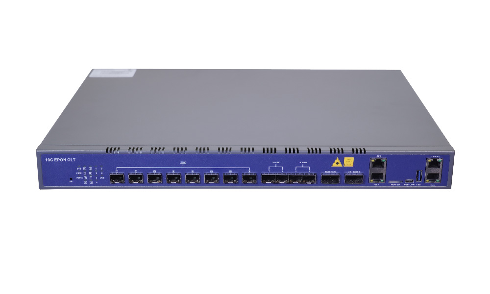 100Gbps QSFP28 High-Speed ​​Uplink 10G EPON OLT 8 Ports