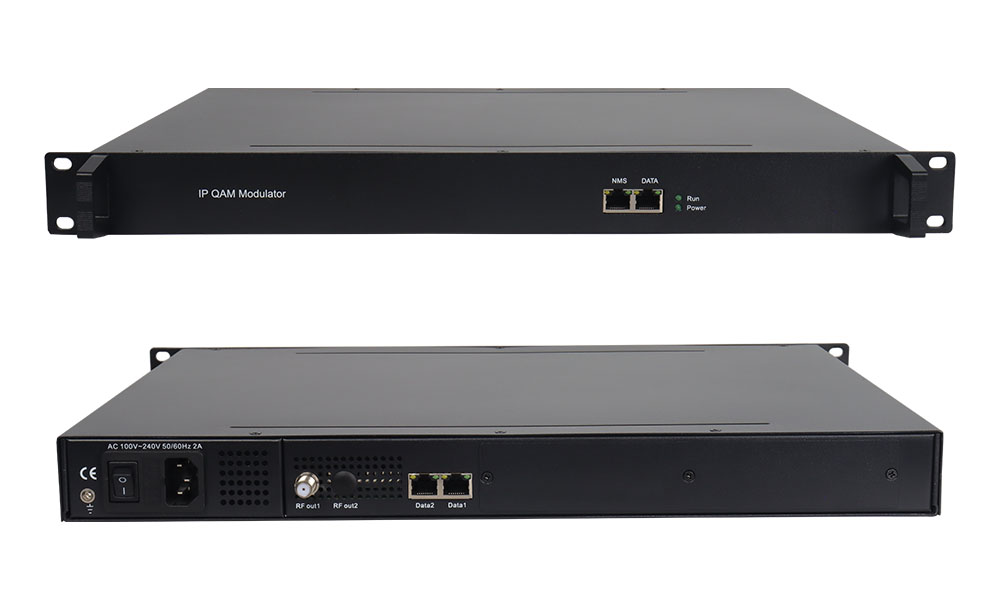 SFT3316 16 hauv 1 IP QAM Modulator Digital DVB-C 2GE Inputs Channels RF Modulator