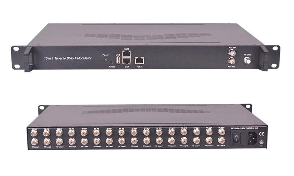 SFT3394T DVB-S/S2(DVB-T/T2 אופציונלי) מקלט FTA 16 ב-1 Mux DVB-T מודולטור