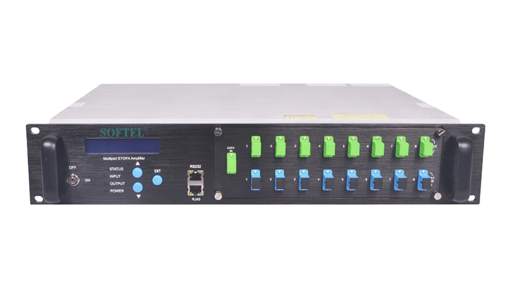 1550nm Booster DWDM EDFA 8 Portijiet Amplifikatur tal-fibra għan-Netwerk WDM