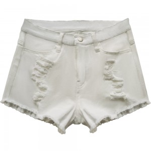 Bijele kratke hlače za djevojčice od 100% pamuka