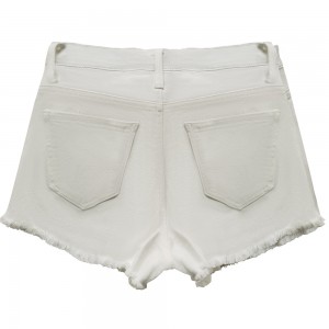 Bijele kratke hlače za djevojčice od 100% pamuka