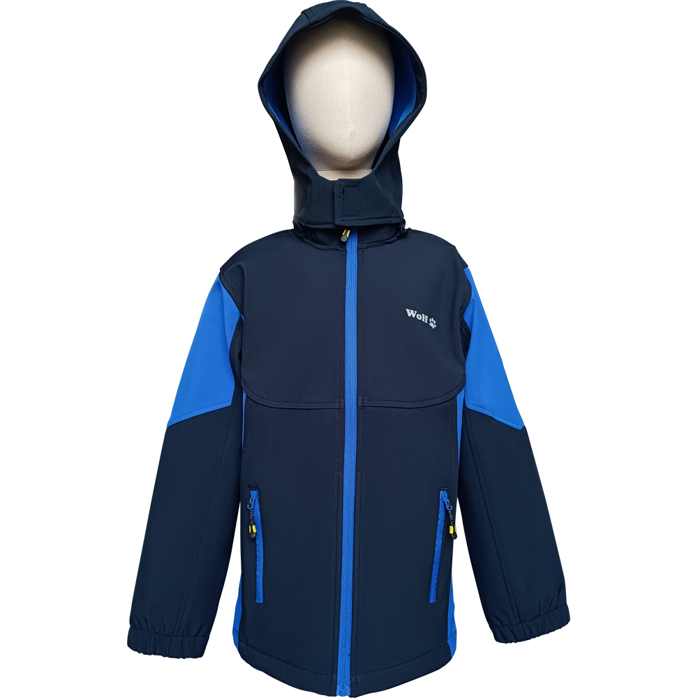 រូបភាពពិសេសរបស់ Boy Hooded Sport Wear Softshell Jacket