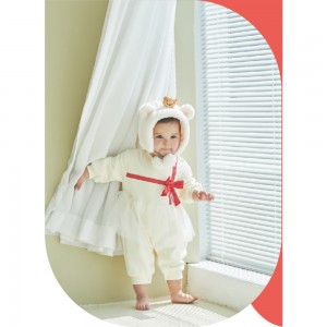 Macacão de bebê de algodão vermelho para festivais