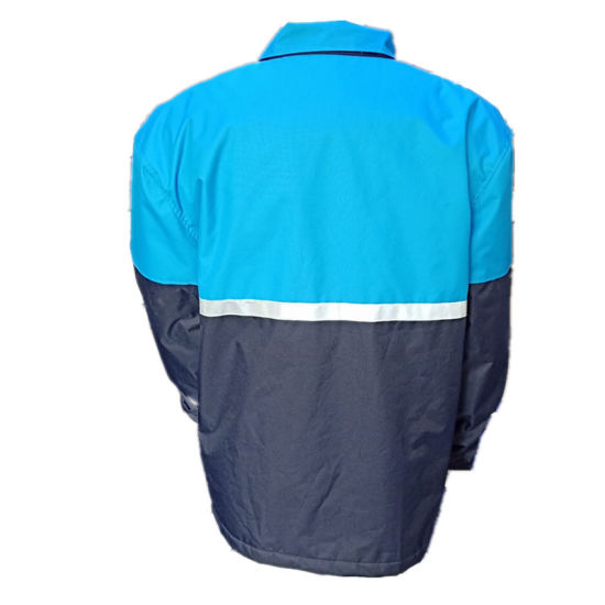 Jaket Workwear Safety Fabric Kualitas Tinggi kanthi Tape Reflektif