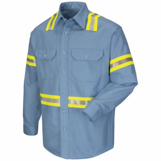 Fluorescerende arbejdstøj sikkerhedsskjorte