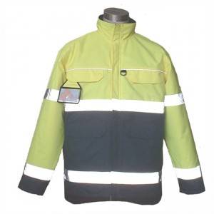 Fluorescent Parka Safety Workwear ජැකට්
