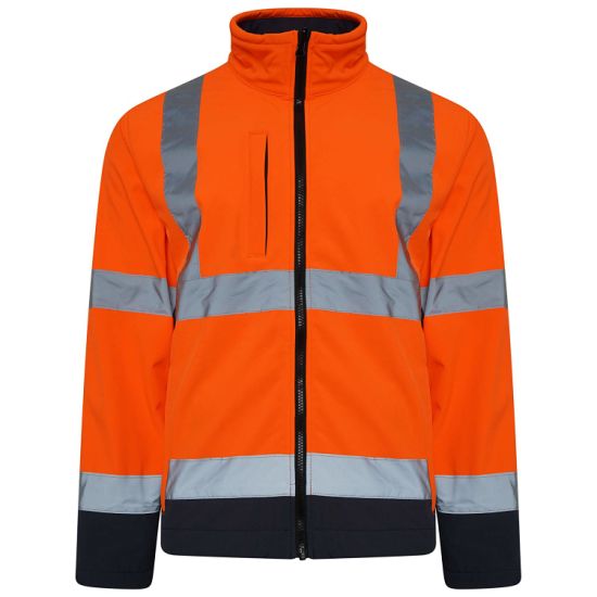Ropa de trabajo de chaqueta Softshell multirreflectante de alta visibilidad para trabajadores
