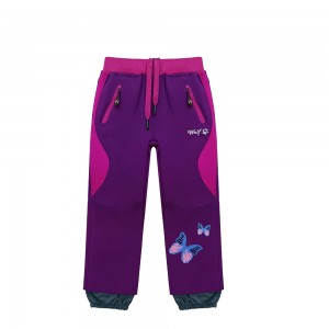 Pantalones Softshell impermeables de primavera para niñas de 2 a 6 años