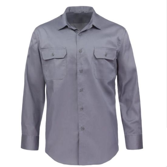 Шинэ загварын эрэгтэй хавар намрын цэвэр зөөлөн урт ханцуйтай ажлын ажлын хувцас цамц