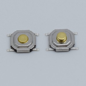 PTS526SMG20SMTR21 4×4 Tembaga Kepala Taktil Beralih SMD 4 Pin 5.2*5.2*1.5mm untuk earphone EVQPLHA15 SKQGABE010