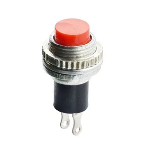 Interruptor pulsador DS-314 0.5A 250V interruptor de marcha lenta 10 mm cabeza roja