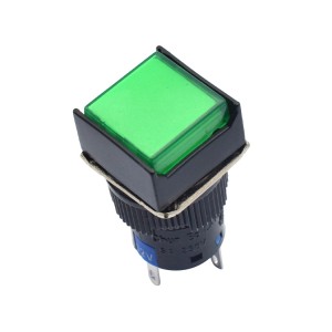 빨강/녹색 12VDC LED 램프 5 핀 푸시 버튼 스위치 5A 250VAC 15mm 장착 구멍