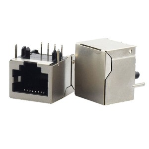 លក់ក្តៅ RJ45 8P8C PCB modular jack 8 pin women connector with ex-work price