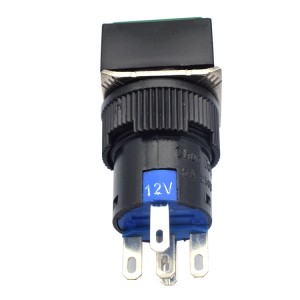 Czerwona/zielona lampa LED 12VDC 5-pinowy przełącznik przyciskowy 5A 250VAC 15mm otwory montażowe