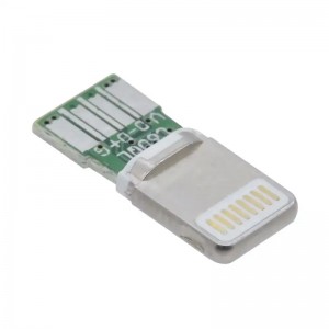 USB Type Lightnin සඳහා 2/4 core integrated plug with 6 electronic components 2A Charger data male connector for apple/iphone