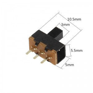 MS13ANA03 SS12F17 switch 3 pin spdt plastic 1p2d 2position slide switch Vertcal mounting slide switch