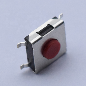 6*6mm TS66HA4P Κόκκινο κουμπί 4 Pin SMT Tact Switch 6,2×6,2mm on off απτικός διακόπτης 430471031826
