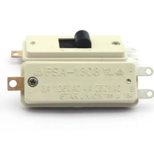 FSA-1308 Interruptor deslizante liga/desliga de 3 pinos e 2 posições personalizável para alisador de cabelo