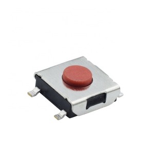 6*6 мм TS66HA4P Чырвоная кнопка 4-кантактны тактыльны пераключальнік SMT 6.2×6.2 мм тактыльны перамыкач 430471031826