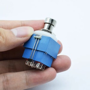 Foot Switch 4A 125VAC/30VDC 2A 250V Push Button Switch Laching 9 Pin 3PDT ON-ON ခလုတ်
