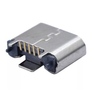 aukštai eksploatavimo temperatūrai atspari mikro 180 laipsnių vertikali 5p pleistras tiesia briauna mikro USB lizdo jungtis