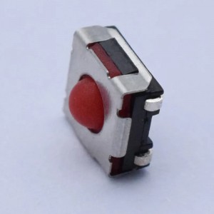 Công tắc Tact SMD 2 Pin/4 Pin Nút silicon màu đỏ Công tắc xúc giác