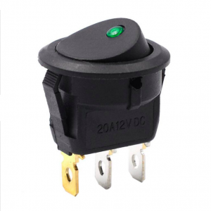 12v 20A voltios lámpara LED interruptor basculante 3pin kcd1 ON OFF interruptor basculante redondo interruptor de reacondicionamiento del automóvil