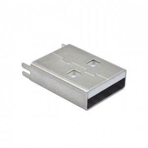 USB 2.0 lizdas A tipo vyriškas kištukas USB lizdas AM 4 kontaktų įtvaras su PCB plokšte USB kištukinė jungtis