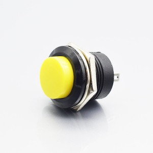 Interruptor de botón rojo interruptor de botón de plástico momentáneo de 16 mm R13-507 con tornillo