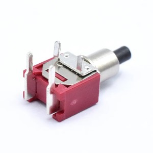 Przełącznik dwupozycyjny 4-pinowy miniaturowy chwilowy przełącznik dwupozycyjny czerwony z czarnym przyciskiem