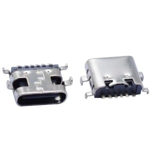 ໂຕເຊື່ອມຕໍ່ usb type c 6PIN ເພດຍິງ sinking board PCB 0.8mm Type C connector
