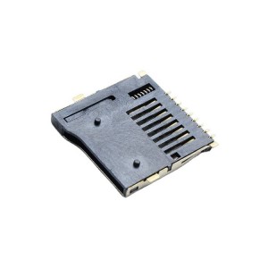 Micro SD Push SMT TF වර්ගය බාහිර වෙල්ඩින් ඉහළ උෂ්ණත්ව ප්‍රතිරෝධක SIM කාඩ් සොකට්