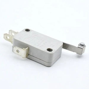 15A 250V limit switch Micro switch 2 pin ສີຂີ້ເຖົ່າ momentary switch type SH4-3 with lever