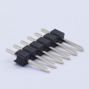 2,54 mm Enkelrads rett pin-header hannkontakt PCb-støtte tilpasning