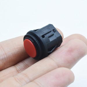 KA7-11/12FLN Mini Red з самаблакаваннем, сэнсарны выключальнік уключэння/выключэння ip65, 2 кантакты, кнопкавы перамыкач