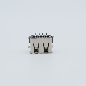 USB-pistik AF 10.0 A-tüüpi naiste iste SMD-tüüpi lühike kere traadi servaga usb-pesa 6,8 mm