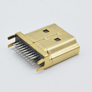 HDMI ოქროს ასამბლეის USB დამუხტვის კონექტორი Por