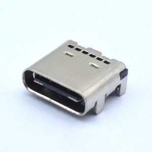 Ọrịre dị ọkụ 24 Pin C Ụdị Njikọ All Patch Foot SMD USB-C Ụdị C nwanyị