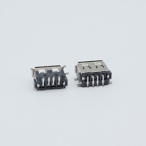 USB-kontakt AF 10.0 Type A hunnsete SMD-type kort kroppsledningskant usb-kontakt 6,8 mm