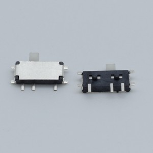 Interruttore slide Mini MSK12C02 interruttore miniatura cù manicu in acrilico biancu 7 pin