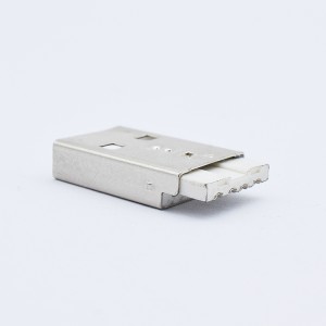 20,6 mm USB 2.0 4 kontaktiga A tüüpi isane pistik SMT keevitatav traat isane USB-pistik USB-kaabli jaoks