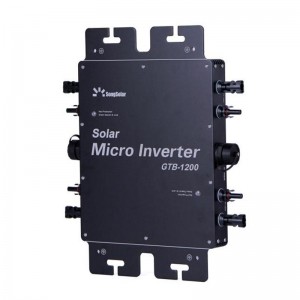 Micro-onduleur solaire 1200W, connexion au réseau DC à AC, contrôle WiFi, Identification automatique