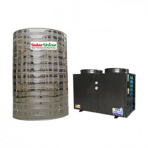 Enota toplotne črpalke z zračnim virom za sistem ogrevanja šolske tople vode