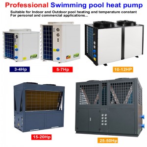 3HP-30HP R32 on/off Air Source Heat Pump Water Heater Swimming Pool Heat Pump