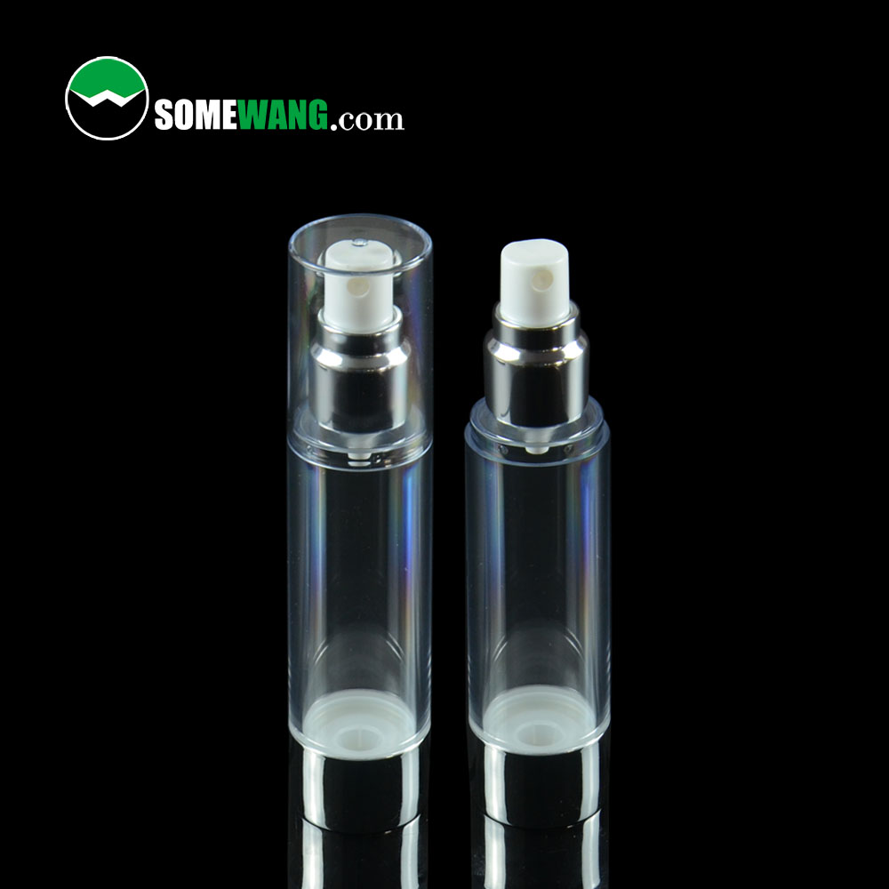 20ml 30ml 50ml 80ml 100ml 120ml Луксозни празни козметични бутилки Най-високо качество, прозрачни, подобни на стъклена празна вакуумна помпа Безвъздушна бутилка за лосион за грижа за кожата