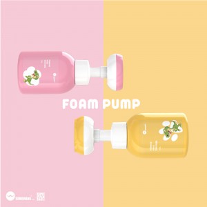 40mm 40/410 cosmetic foam bottle pump flower & cat-pad shape mousse foam pump for hand wash